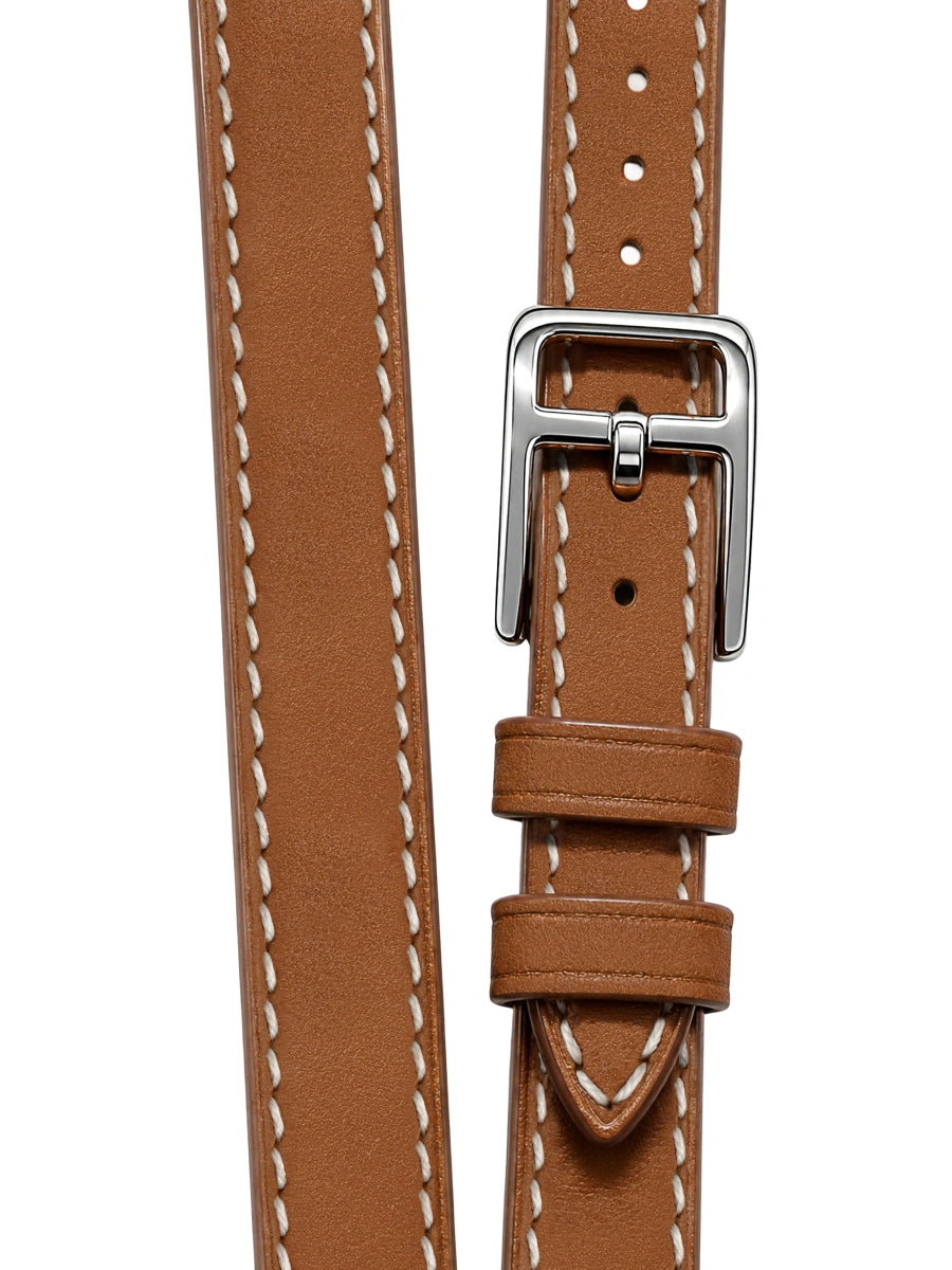 Brown leather strap - 18mm
