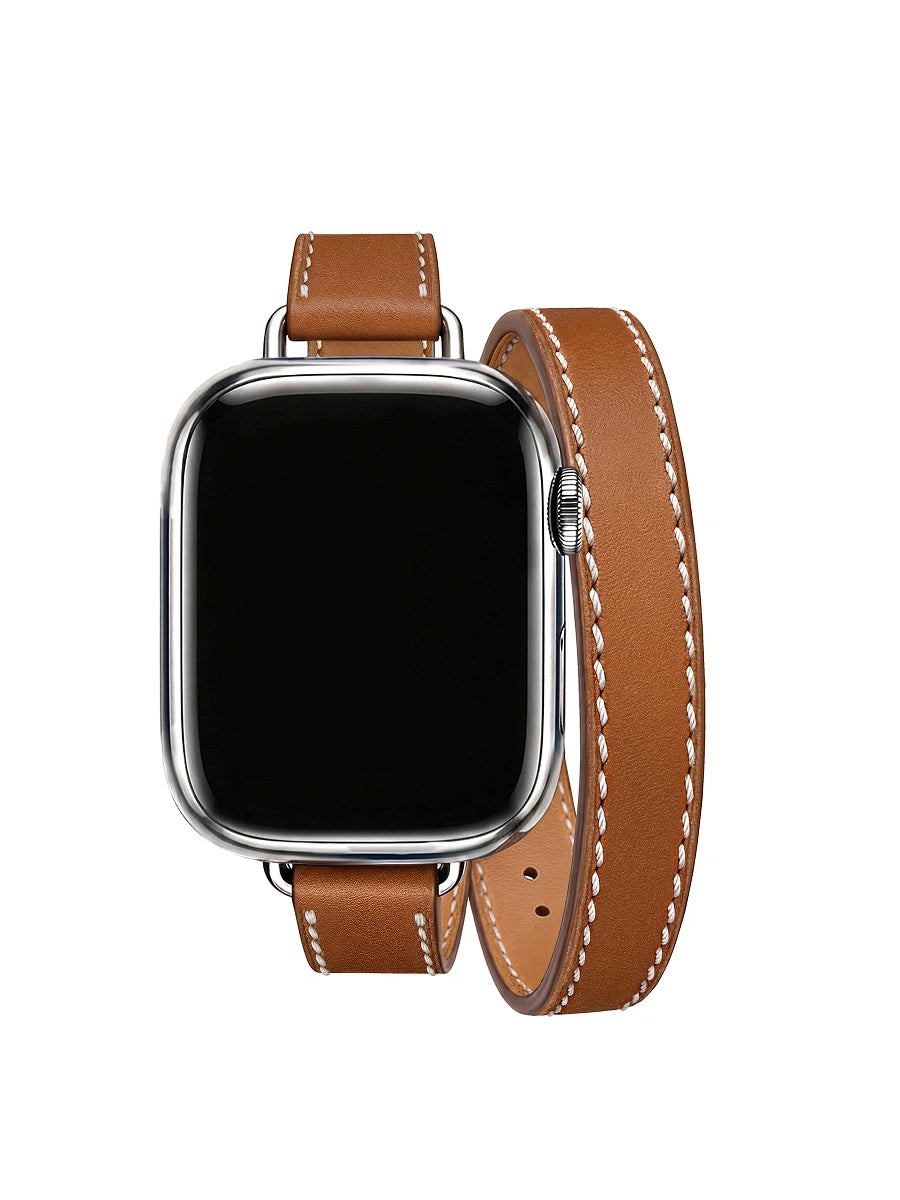 Brown leather strap - 18mm