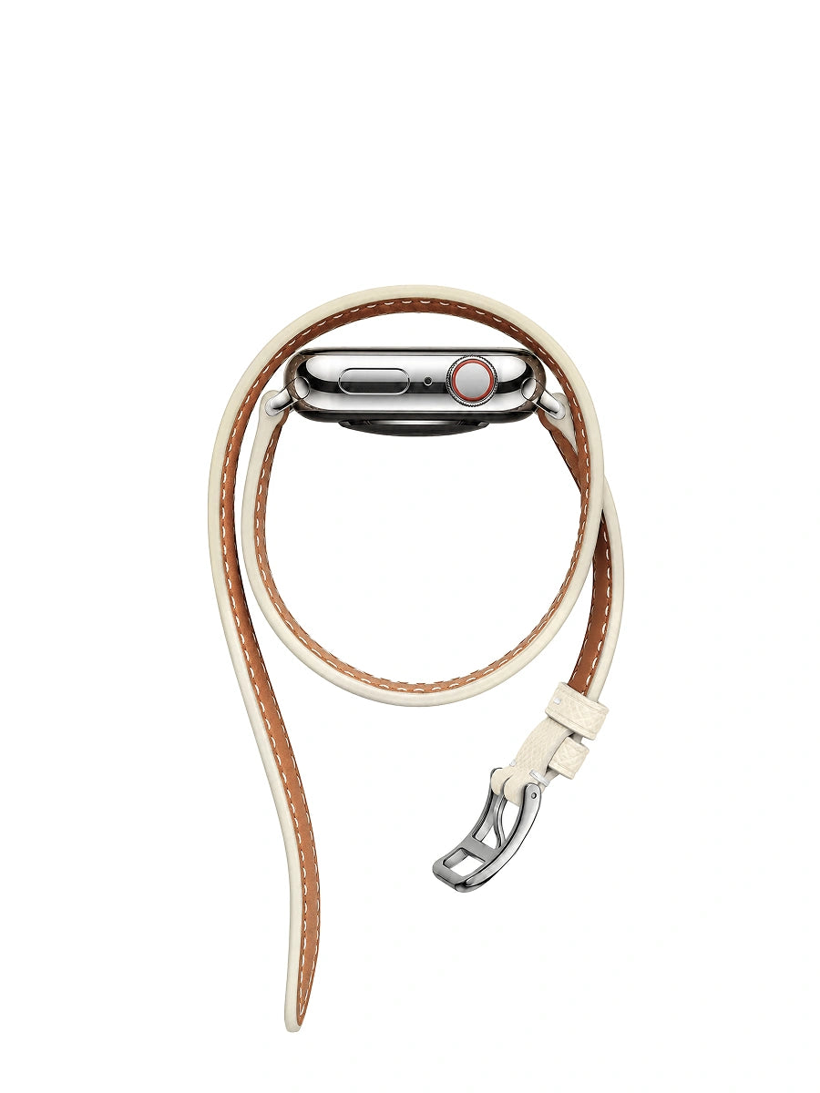 Brown leather strap - 16mm