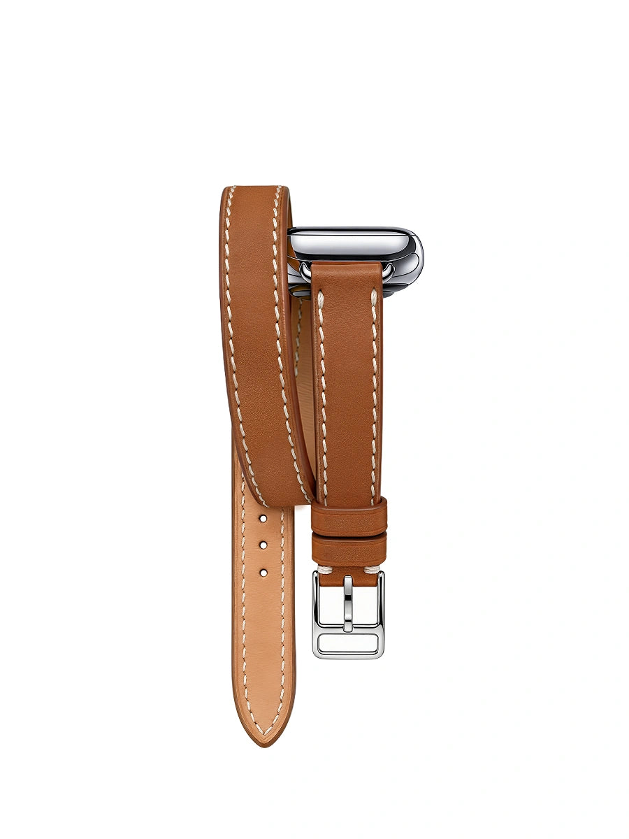 Brown leather strap - 18mm