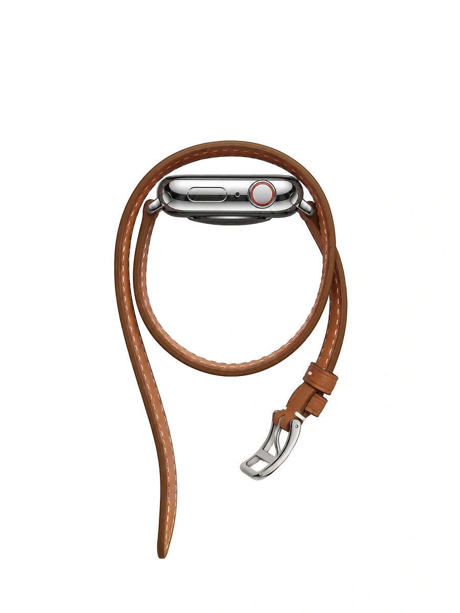 Brown leather strap - 18mm